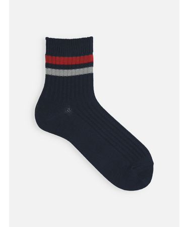 【Tabio MEN】2色ラインショートソックス