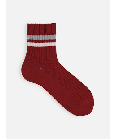 【Tabio MEN】2色ラインショートソックス