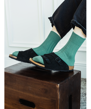 【Tabio MEN】ベーシック太リブショートソックス