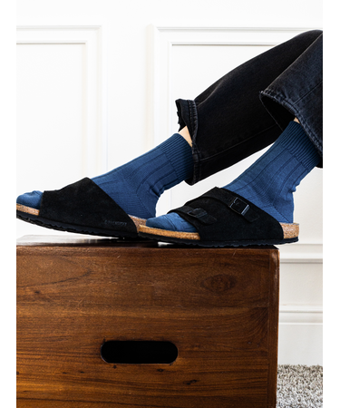 【Tabio MEN】ベーシック太リブショートソックス