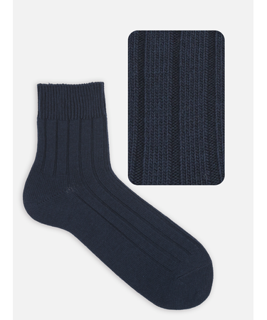 【Tabio MEN】ベーシック太リブショートソックス