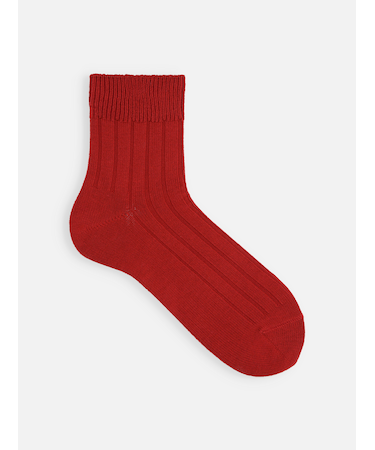 【Tabio MEN】ベーシック太リブショートソックス