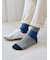 【Tabio MEN】綿リブカラーパネルショートソックス