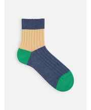 【Tabio MEN】綿リブカラーパネルショートソックス