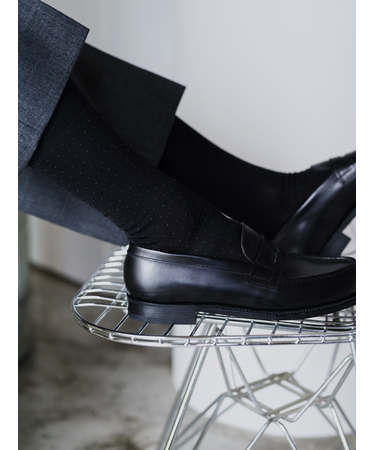 【Tabio MEN】綿ピンドット柄ソックス