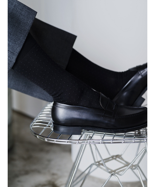 【Tabio MEN】綿ピンドット柄ソックス