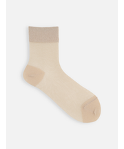 透けラメゴム長ショートソックス