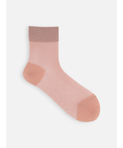 透けラメゴム長ショートソックス