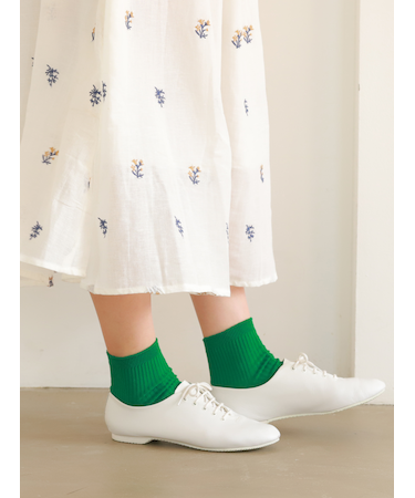 2×2リブショートソックス