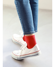 2×2リブショートソックス