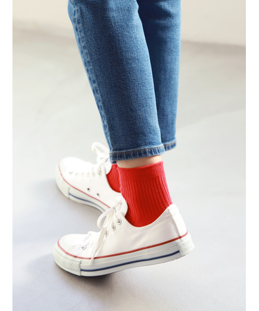 2×2リブショートソックス