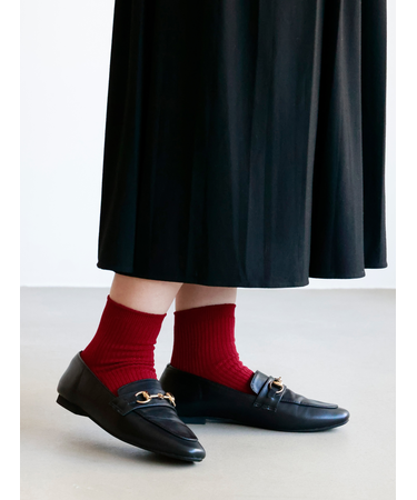 2×2リブショートソックス