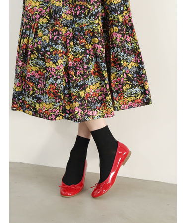 【定番】ゴム長無地ショートソックス