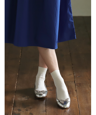 【定番】ゴム長無地ショートソックス