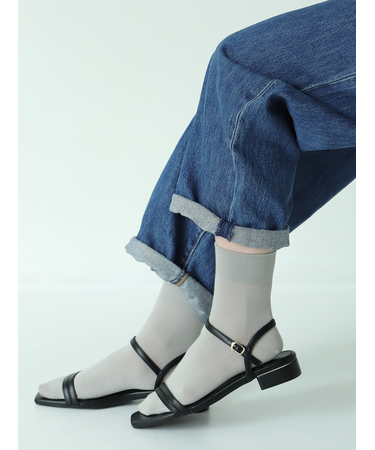 【定番】ゴム長無地ショートソックス