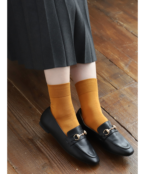 【定番】ゴム長無地ショートソックス