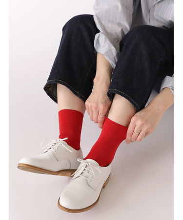 【定番】ゴム長無地ショートソックス