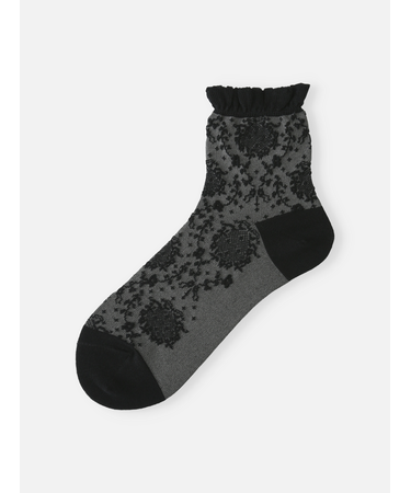 フロート花冠ドットショートソックス