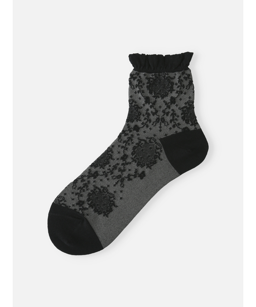 フロート花冠ドットショートソックス