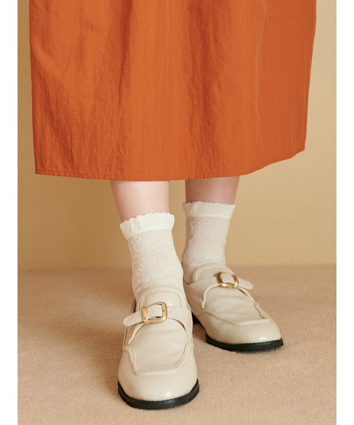 フロート花冠ドットショートソックス