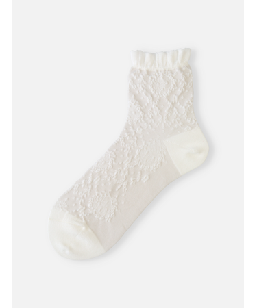 フロート花冠ドットショートソックス