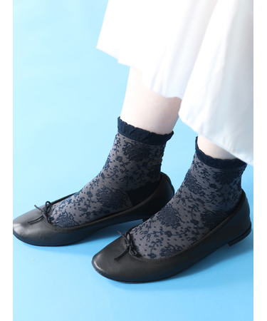 フロート花冠ドットショートソックス