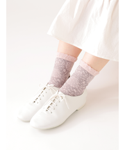 フロート花冠ドットショートソックス