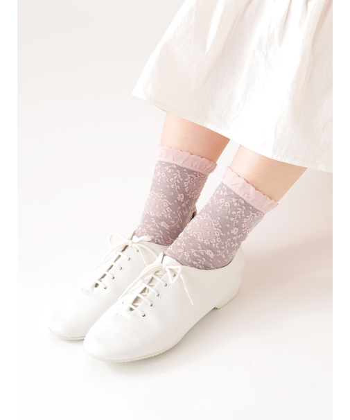 フロート花冠ドットショートソックス