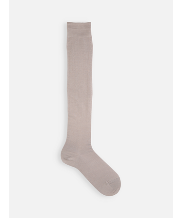 【レングスフリー】綿薄手無地ニーハイソックス