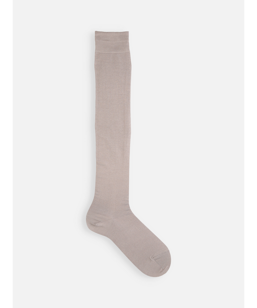 【レングスフリー】綿薄手無地ニーハイソックス