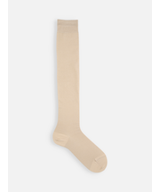 【レングスフリー】綿薄手無地ニーハイソックス