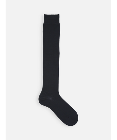 【レングスフリー】綿薄手無地ニーハイソックス