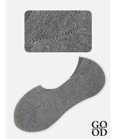 【タビオメン】脱げないを追求したメンズ グッドフット無地カバーソックス(27.0～29.0cm)
