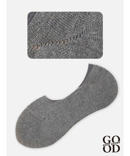 【タビオメン】脱げないを追求したメンズ グッドフット無地カバーソックス(27.0～29.0cm)