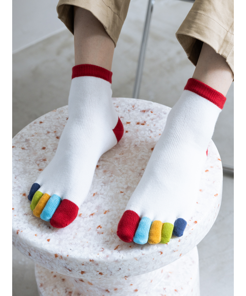 【Tabio MEN】定番/レインボー五本指ソックス