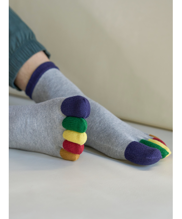 【Tabio MEN】定番/レインボー五本指ソックス