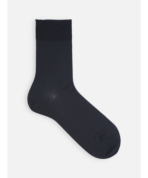 【Tabio MEN】綿履き口ゆったり3×1リブショートソックス