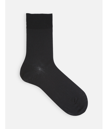 【Tabio MEN】綿履き口ゆったり3×1リブショートソックス