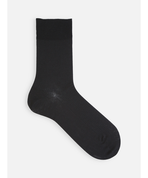 【Tabio MEN】綿履き口ゆったり3×1リブショートソックス