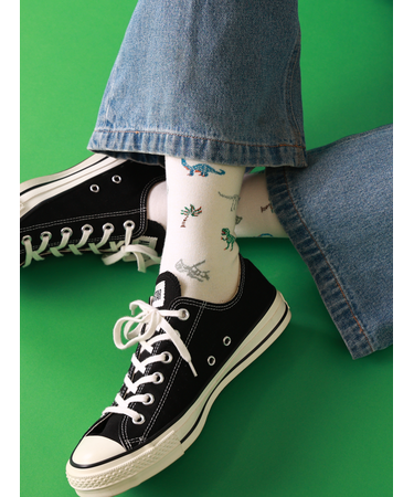 【Tabio MEN】 恐竜柄レギュラーソックス