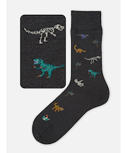 【Tabio MEN】 恐竜柄レギュラーソックス