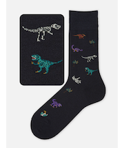 【Tabio MEN】 恐竜柄レギュラーソックス