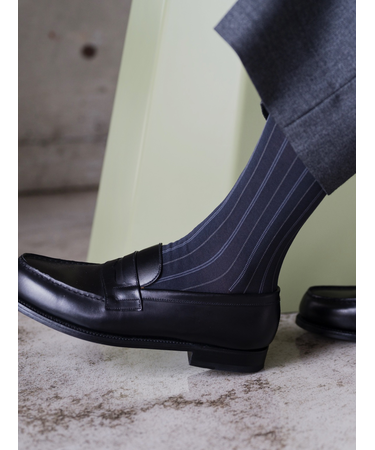 【Tabio MEN】【定番】メンズ チョークストライプ柄ソックス