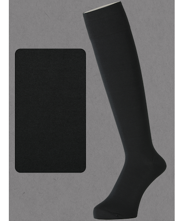 【Tabio MEN】連続シルケット ベタロングホーズ(23.0～25.0cm)