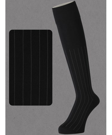 【Tabio MEN】連続シルケットストライプハイソックス(23.0～25.0cm)