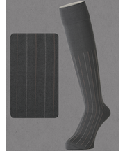 【Tabio MEN】連続シルケットストライプハイソックス(23.0～25.0cm)