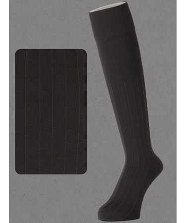 【Tabio MEN】連続シルケットストライプハイソックス(23.0～25.0cm)