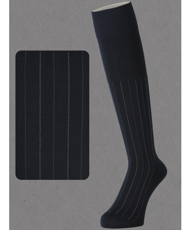 【Tabio MEN】連続シルケットストライプハイソックス(23.0～25.0cm)