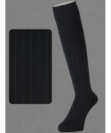 【Tabio MEN】連続シルケットストライプハイソックス(23.0～25.0cm)