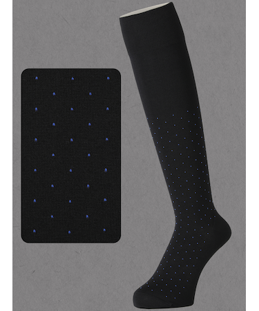 【Tabio MEN】連続シルケットピンドットロングホーズ(23.0～25.0cm)